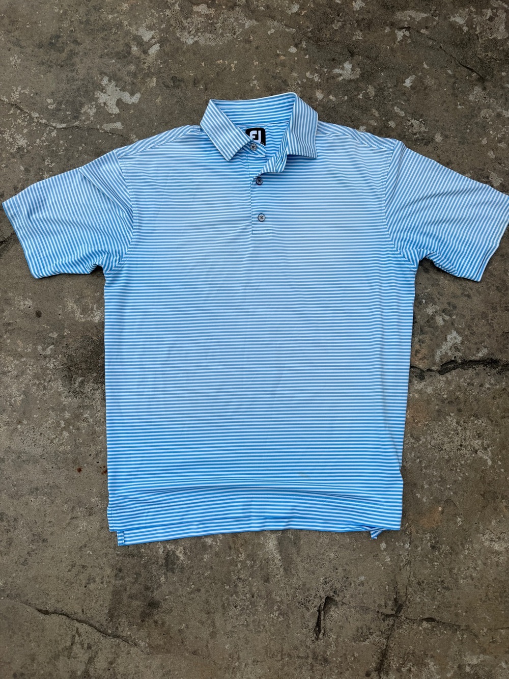 FootJoy Blue & White Striped Men's Polo